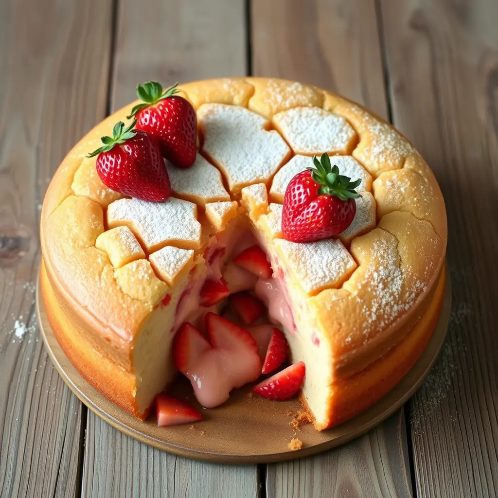 strawberry earthquake cake