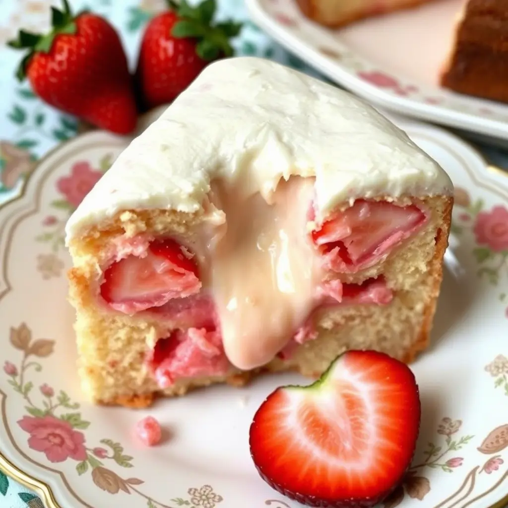 strawberry earthquake cake
